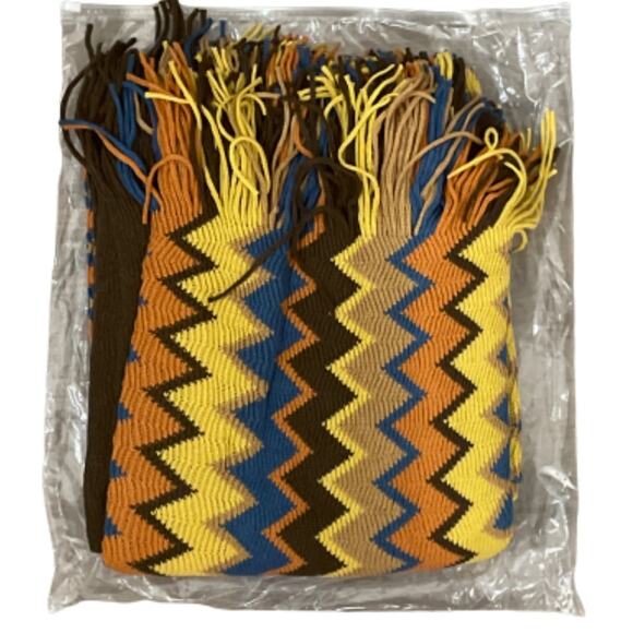 Bohemian Zigzag Coffee Tassel Blanket - Picture 7 of 10